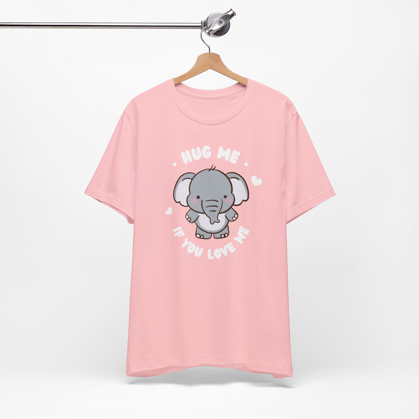 Cute Elephant 'Hug Me If You Love Me' Tee - Perfect for Animal Lovers