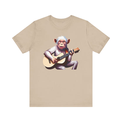 Unisex Tee Monkey Playing Guitar Express Delivery Gift