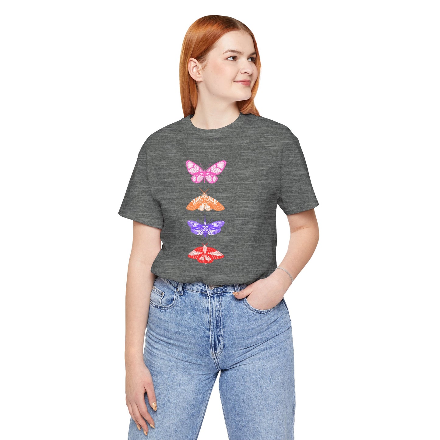 Bohemian Butterfly Graphic Tee - Unisex Jersey Short Sleeve T-Shirt