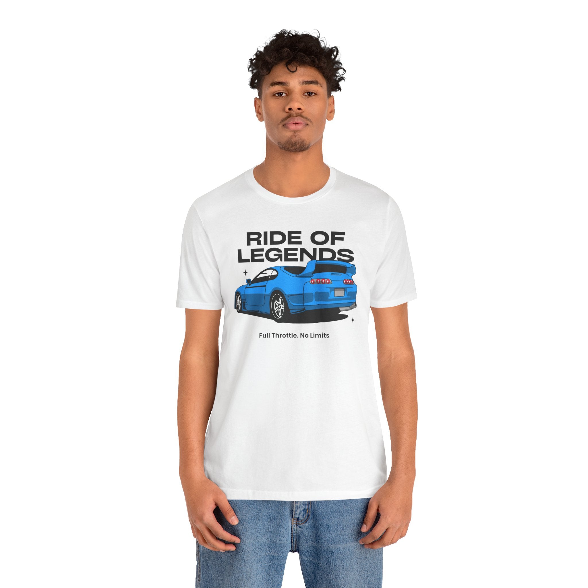 Ride of Legends Unisex Jersey Tee - Full Throttle Car Graphic