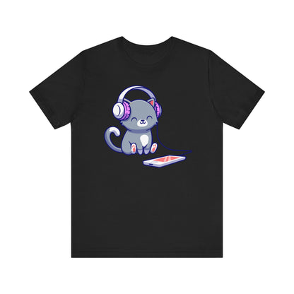 Cat Headphone Music Unisex Tee - Express Delivery Available