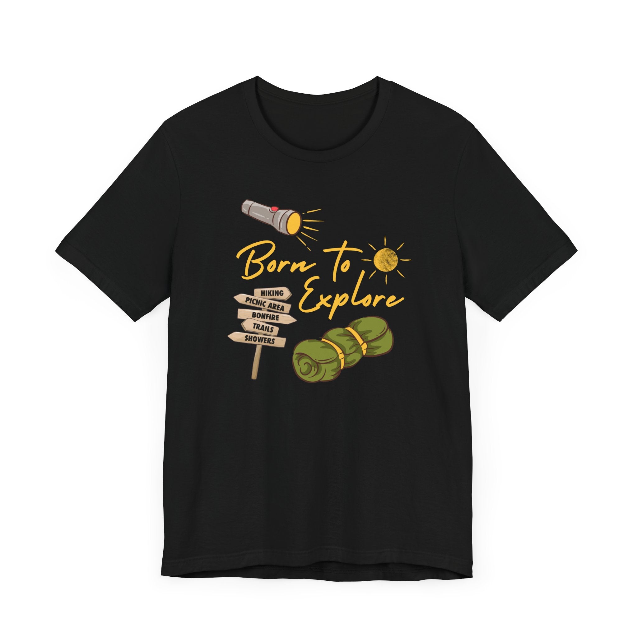 Adventure-Inspired Unisex Tee – 'Born to Explore' Graphic Shirt for Outdoor Lovers