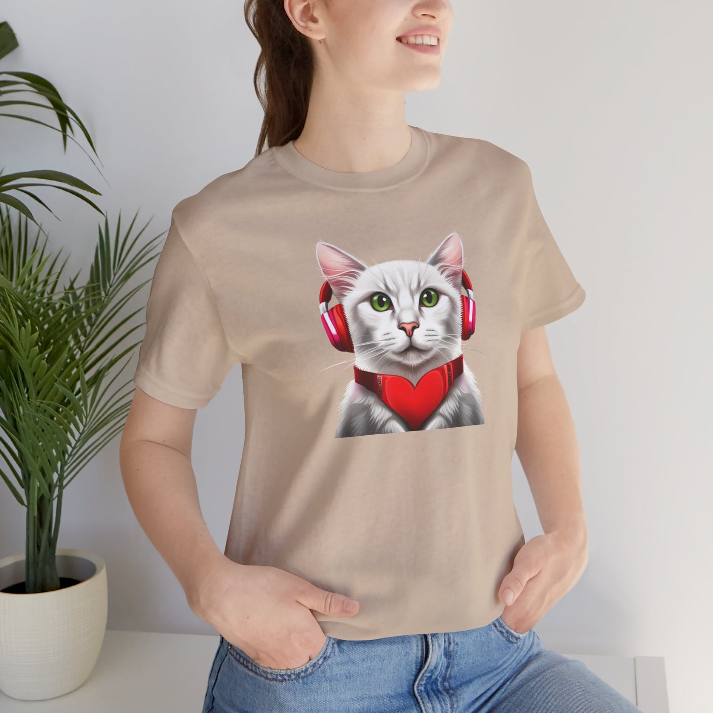 Cat Headphone Music Unisex Tee