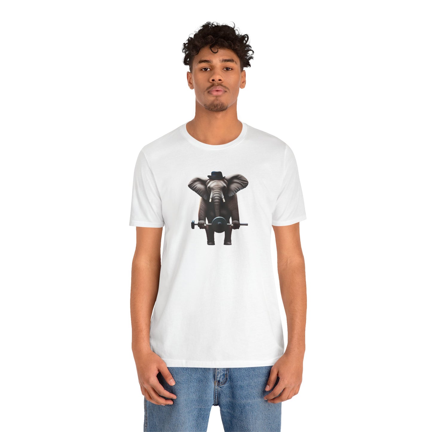 Elephant Lifting Weight Unisex Tee - Express Delivery Available