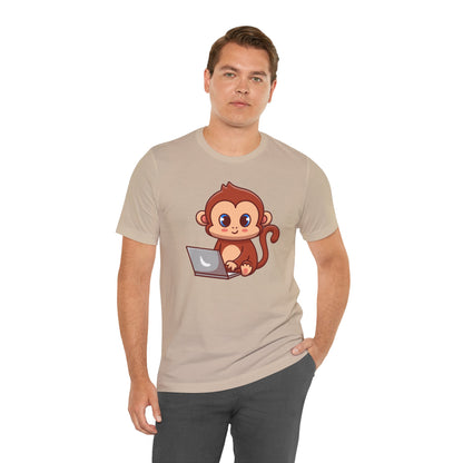 Unisex Tee MONKEY LAPTOP Express Delivery available