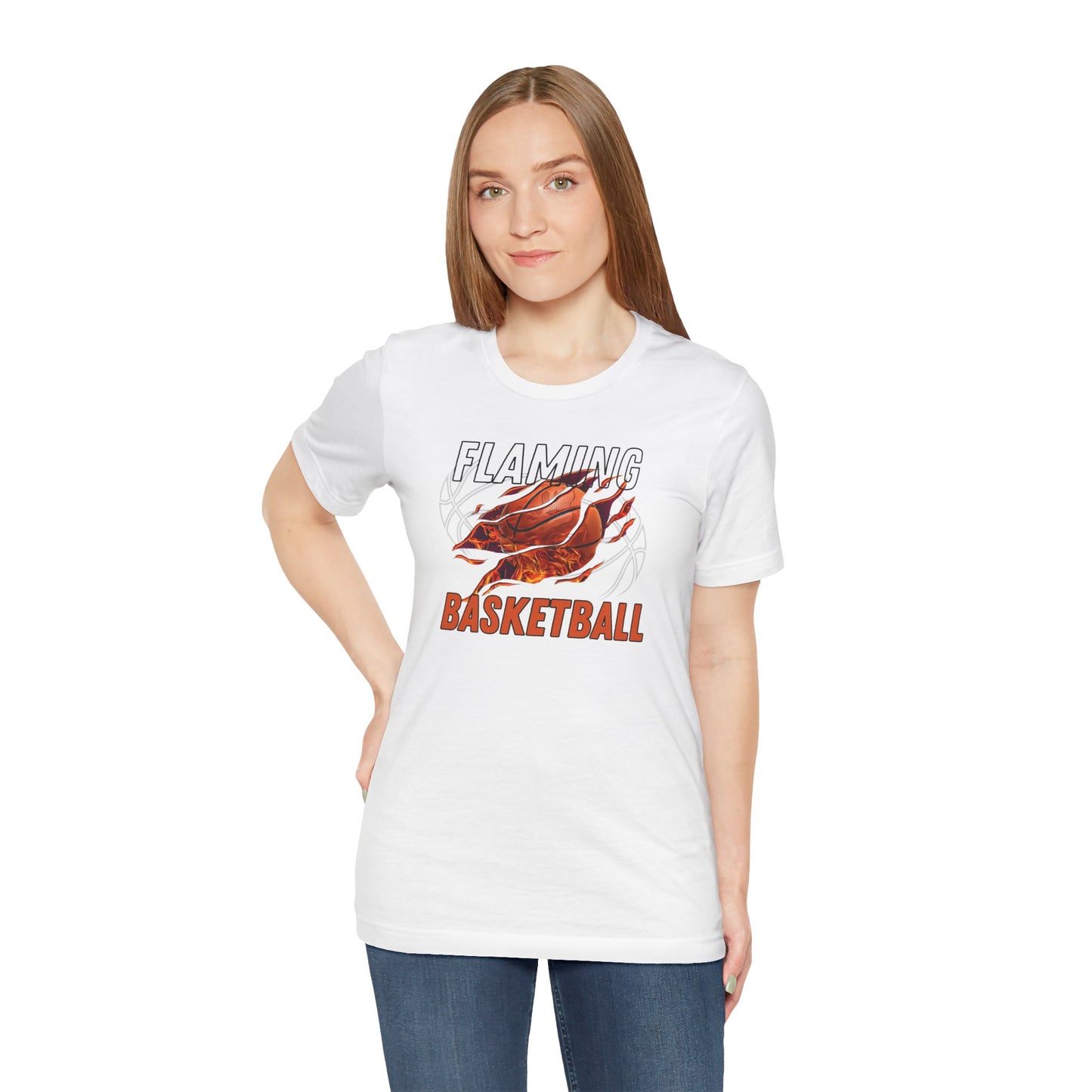 Flaming Basketball Graphic Tee for Sports Lovers