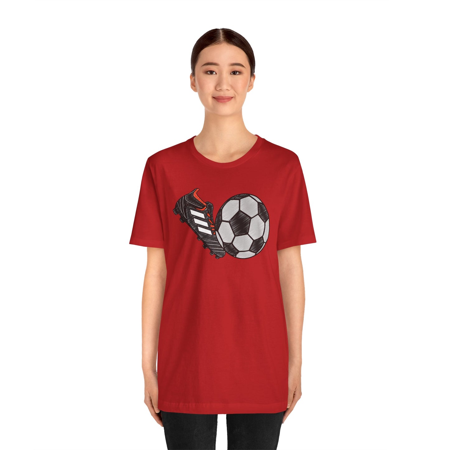 T-shirt unisexe à motif de chaussures de football avec option de livraison express