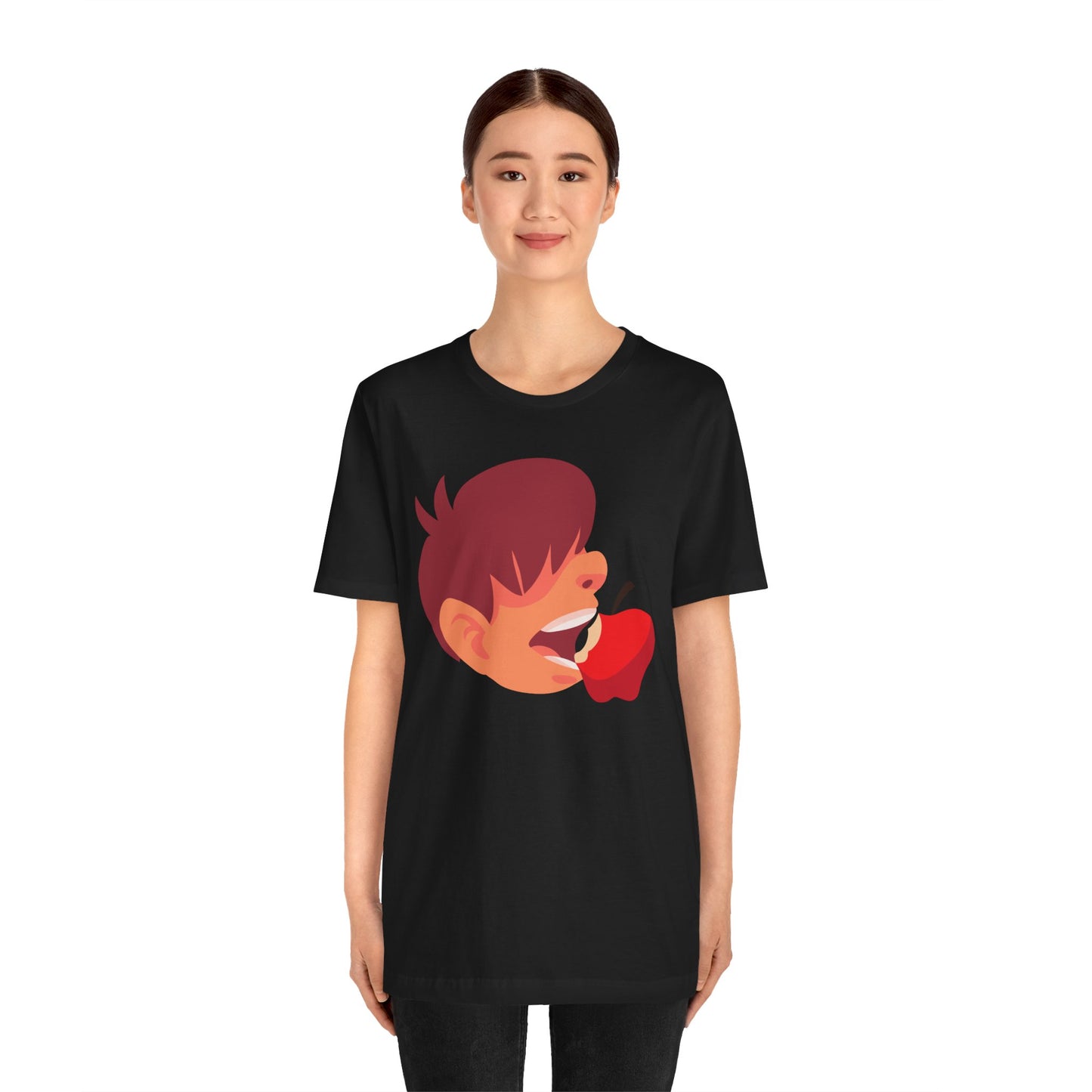 Unisex Tee Express Delivery Boy Eating Apple