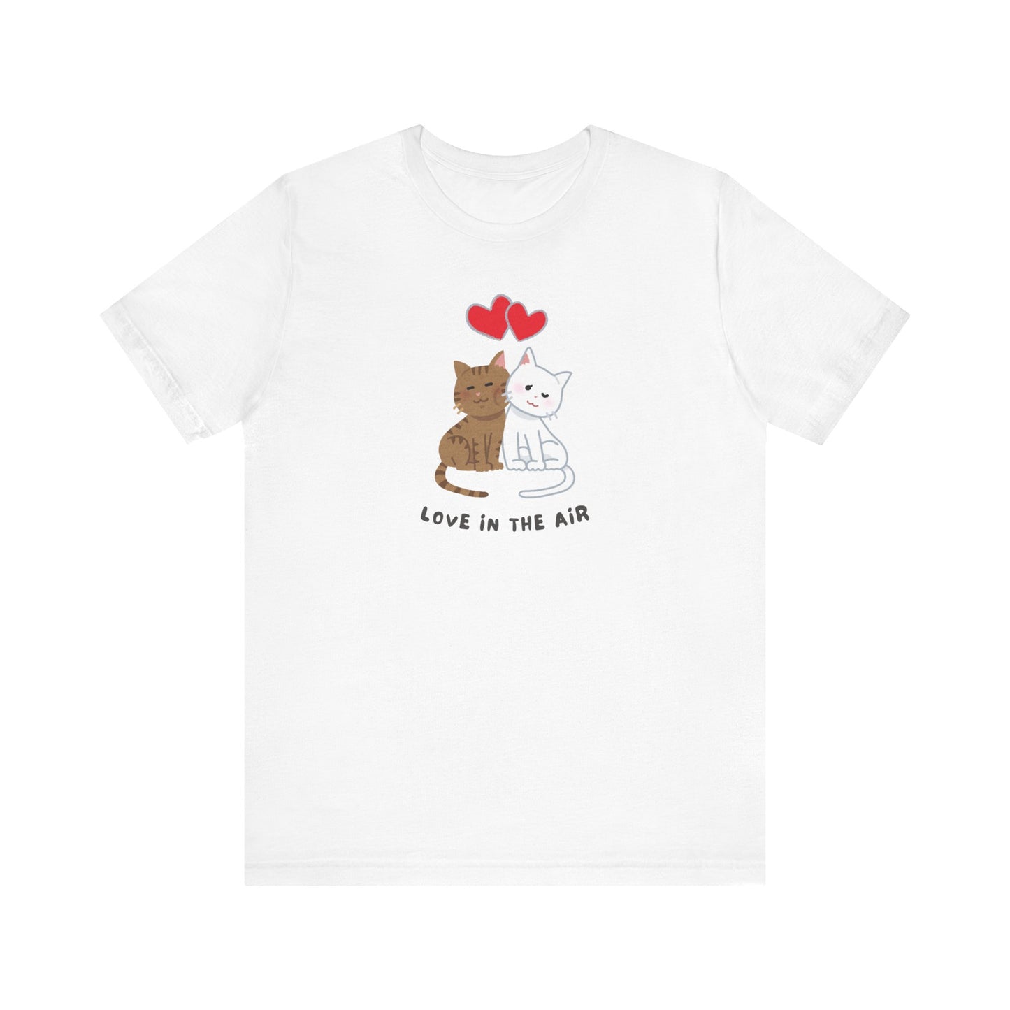 Cute Cat Love Graphic Tee - Perfect for Animal Lovers