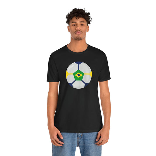 Brazil Football Soccer Unisex Tee - Express Delivery Available