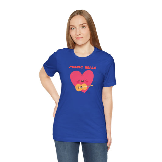 MUSIC HEALS Unisex Tee - Express Delivery Available - Gift Idea