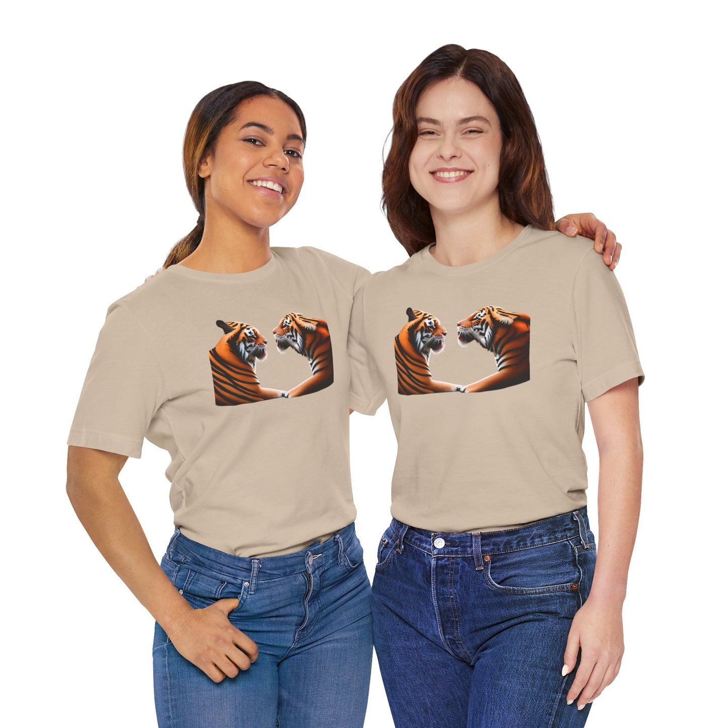 Two tigers Unisex Jersey Short Sleeve Tee