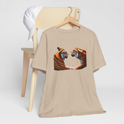 Two tigers Unisex Jersey Short Sleeve Tee