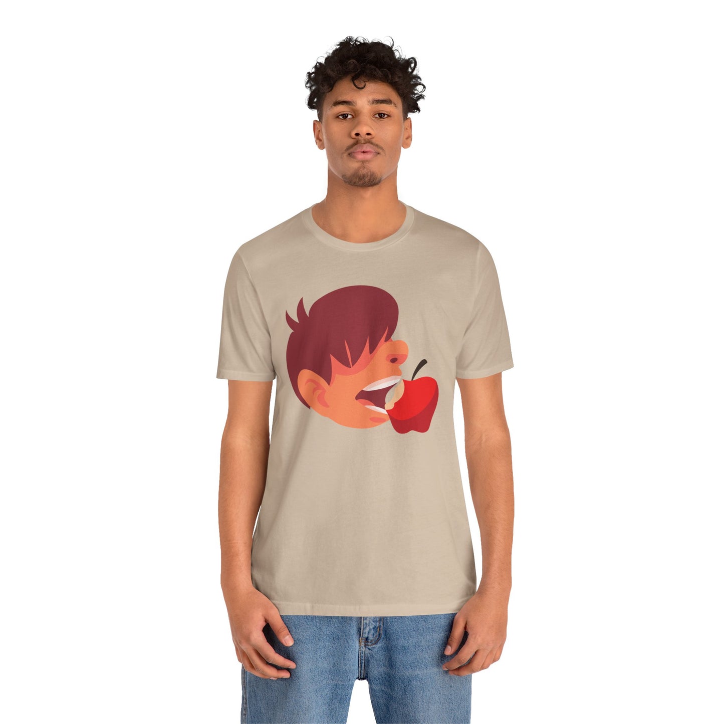 Unisex Tee Express Delivery Boy Eating Apple