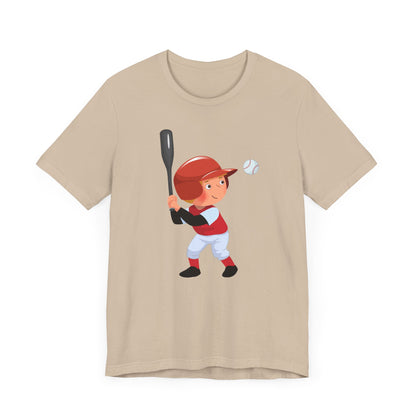 Unisex Jersey Short Sleeve Tee CARTOON BOY BASEBALL BAT