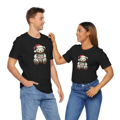 T-shirt de Noël avec ours en peluche