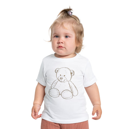 Adorable Teddy Bear Baby Short Sleeve T-Shirt - Perfect for Infants & Toddlers