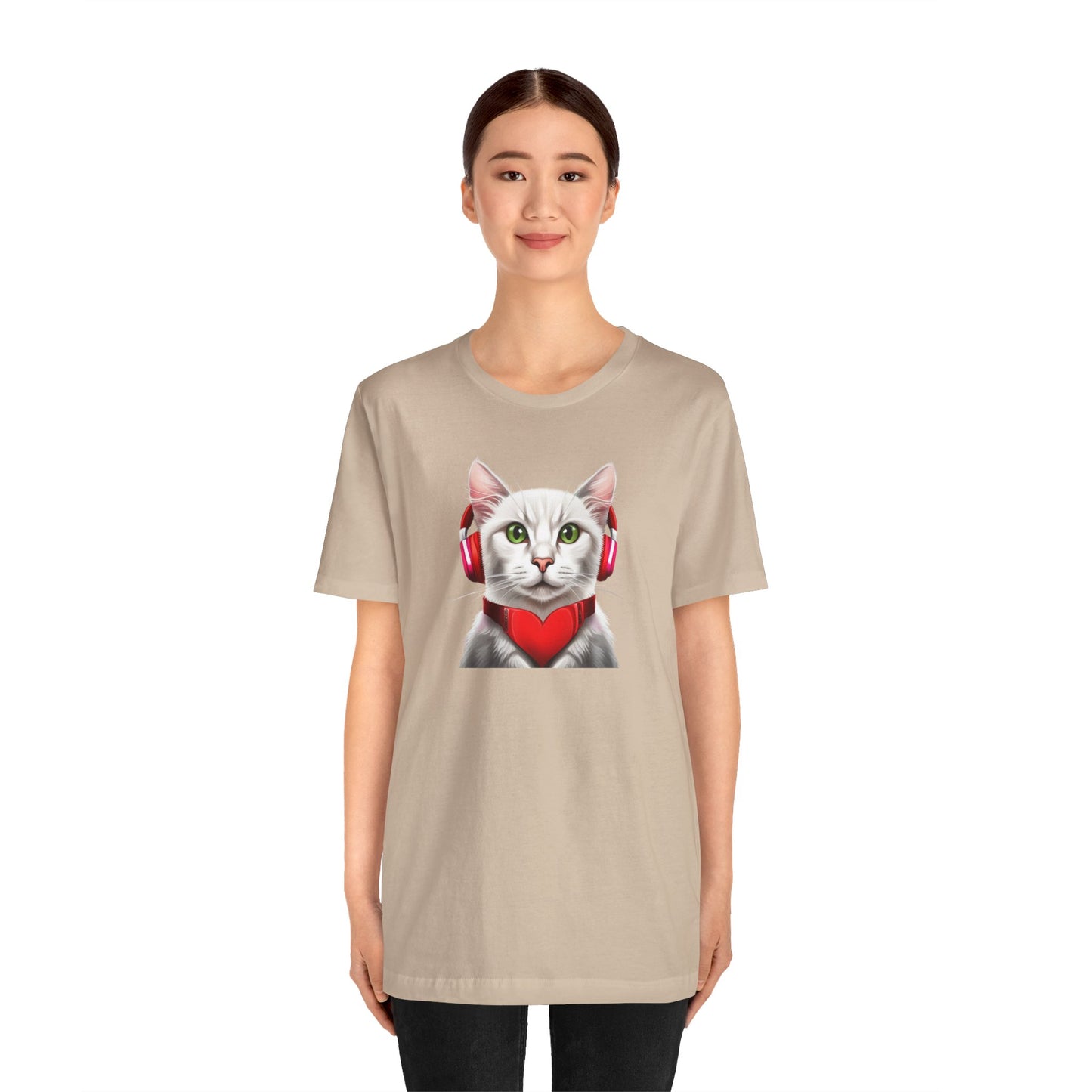 Cat Headphone Music Unisex Tee