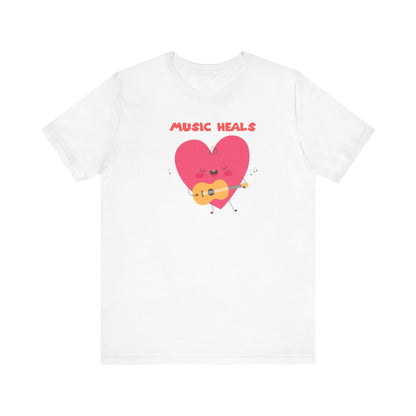 MUSIC HEALS Unisex Tee - Express Delivery Available - Gift Idea