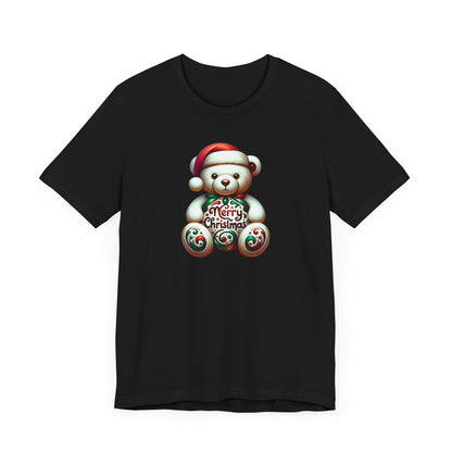 T-shirt de Noël avec ours en peluche