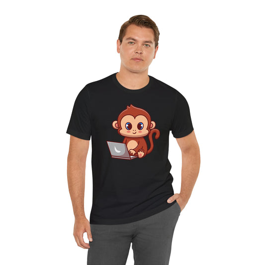 Unisex Tee MONKEY LAPTOP Express Delivery available