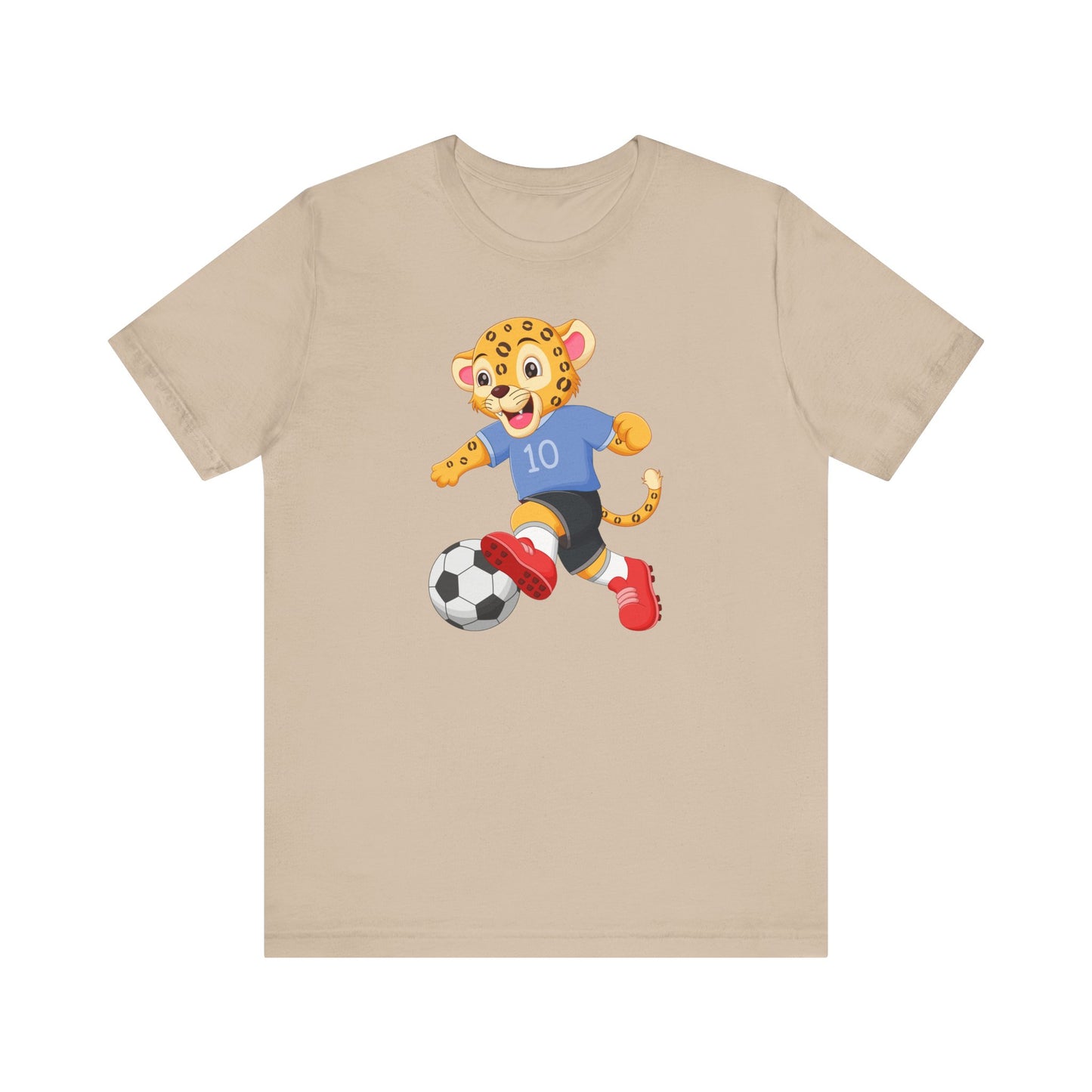 Camiseta unisex de fútbol con estampado de leopardo: entrega exprés disponible