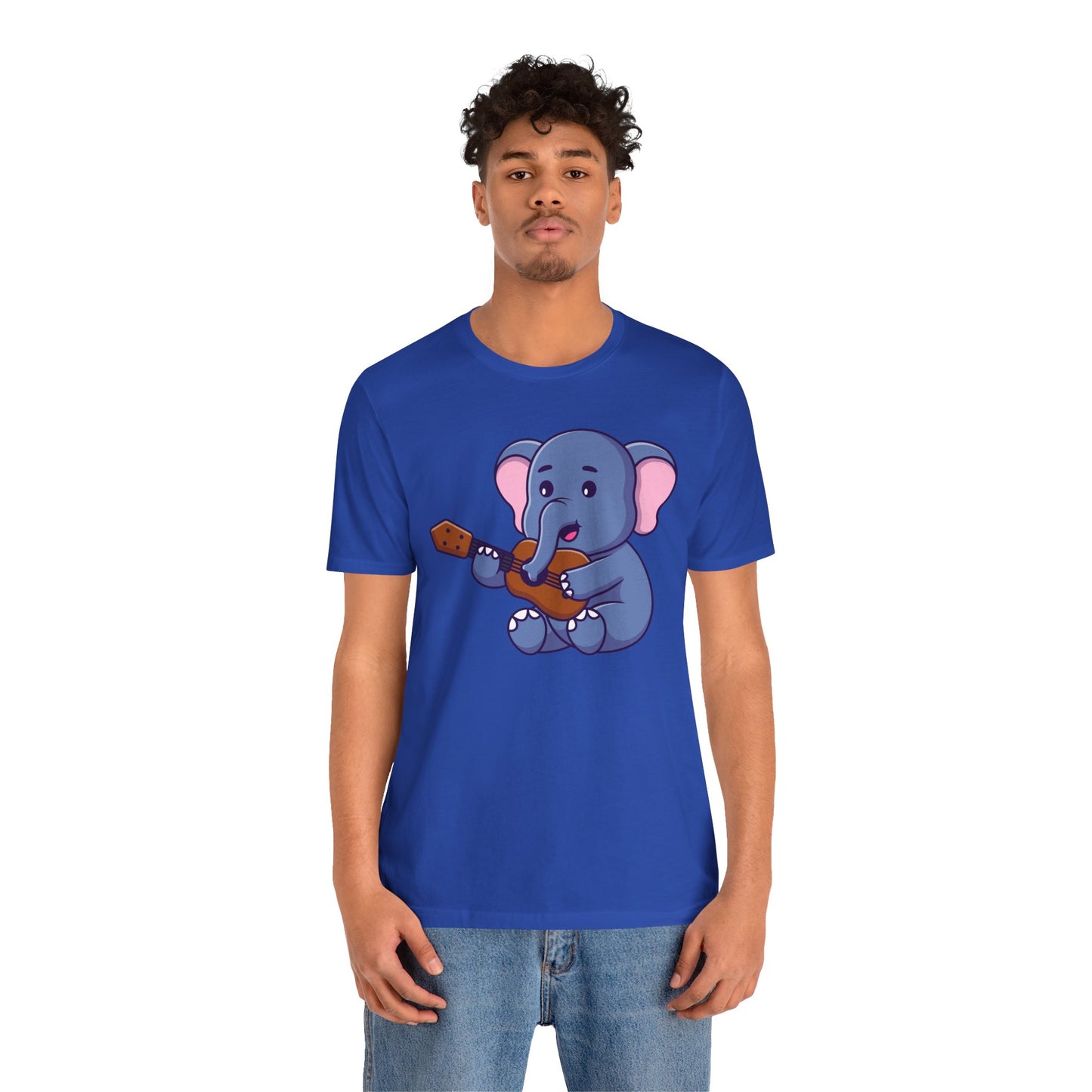 Cartoon Elephant Guitar Unisex Tee - Express Delivery Available