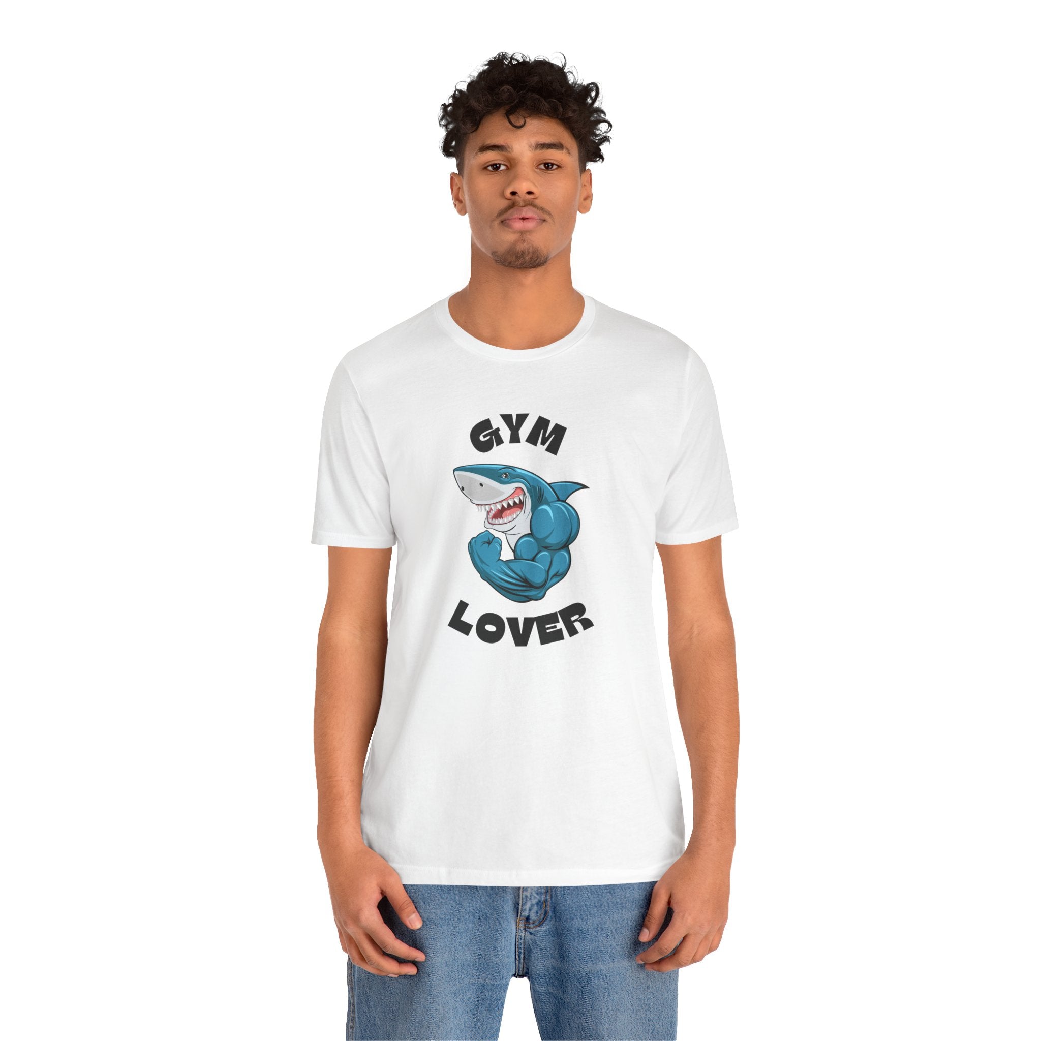 Gym Lover Shark Graphic Tee for Fitness Enthusiasts