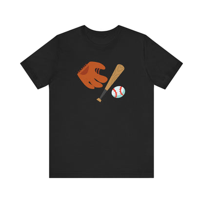 Unisex Jersey Short Sleeve Tee Express Delivery available BASEBALL BAT GLOVE