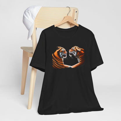 Two tigers Unisex Jersey Short Sleeve Tee