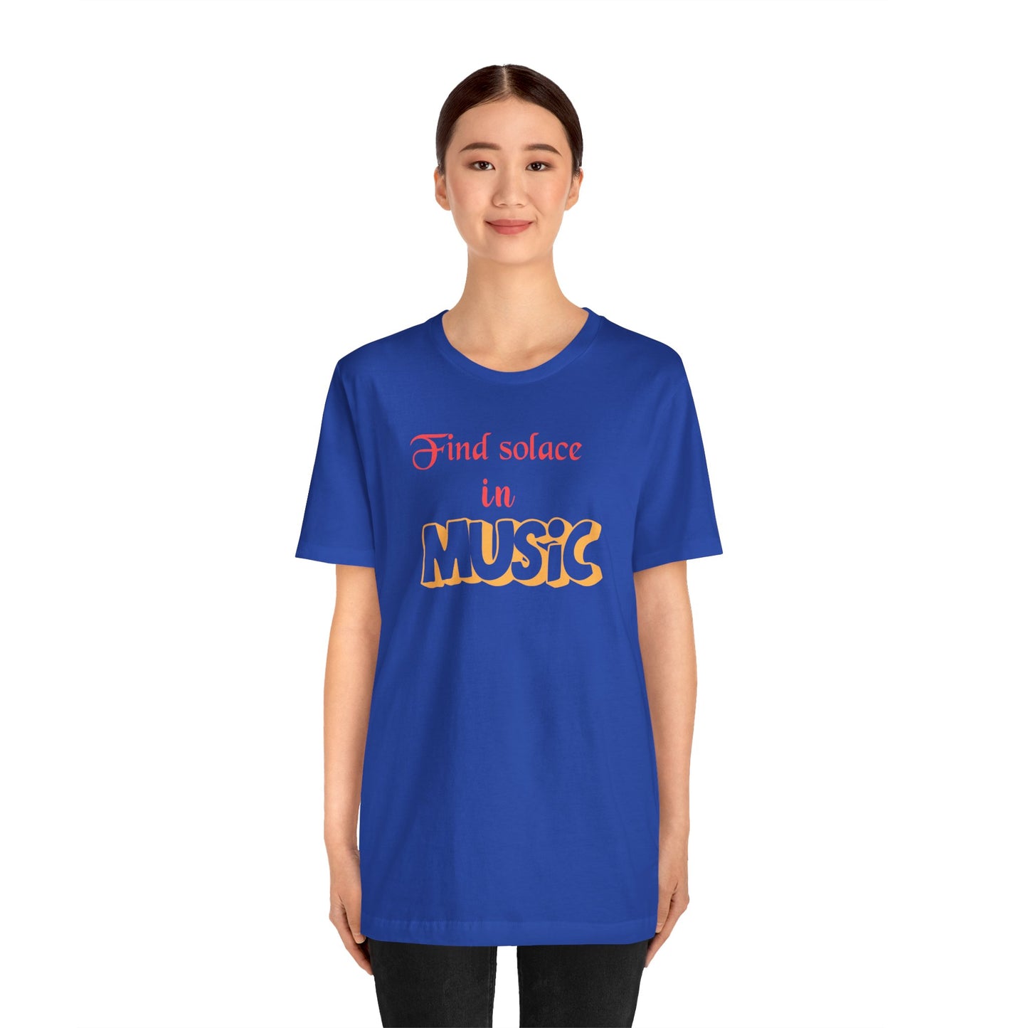 Music Lover Unisex Tee - Find Solace in Music Gift - Express Delivery Available