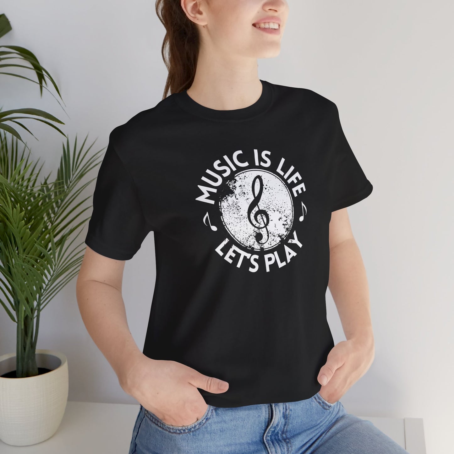 Unisex Music Is Life Tee - Let's Play T-Shirt for Music Lovers