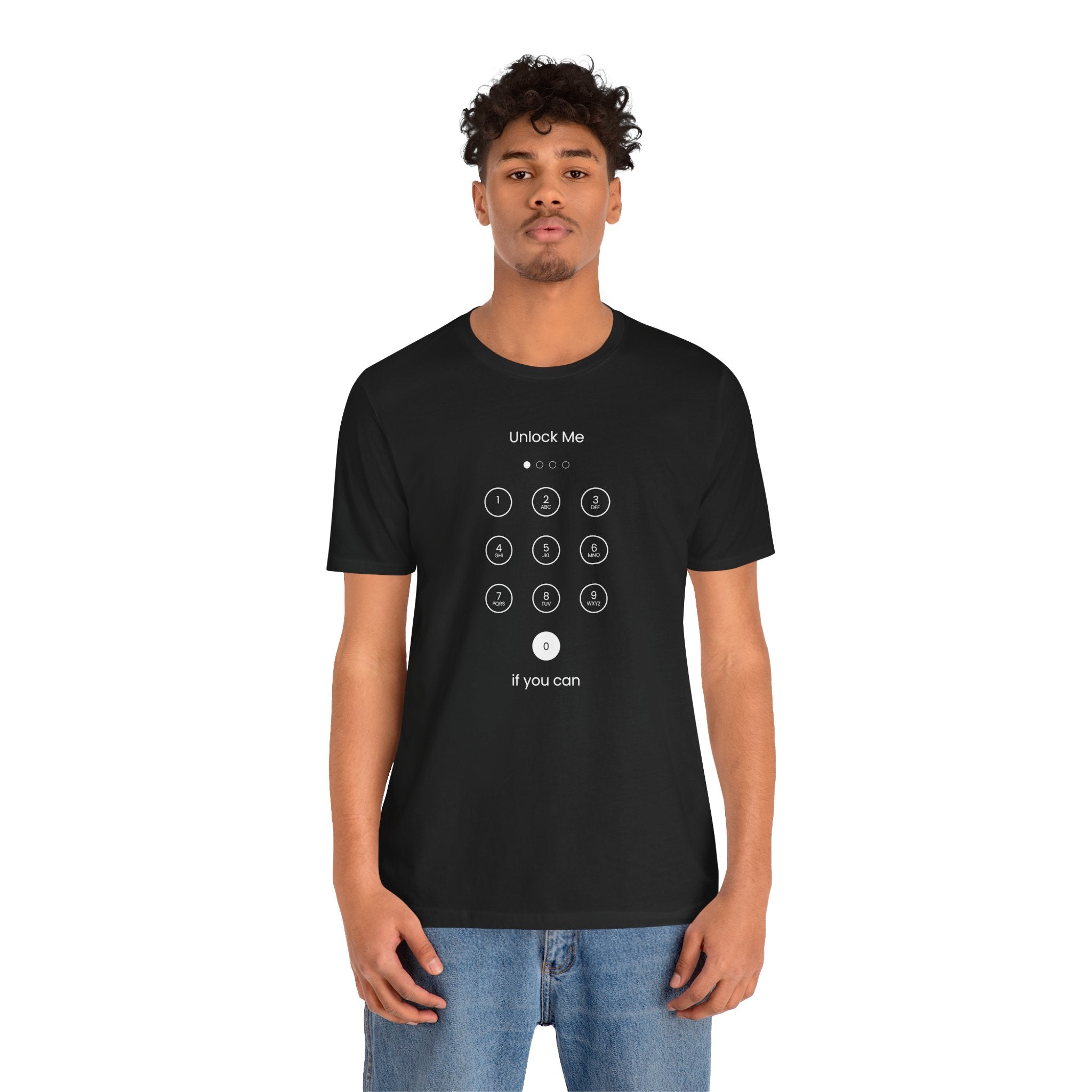 Unlock Me Unisex Jersey Short Sleeve Tee - Fun and Playful Graphic Tee for Tech Lovers