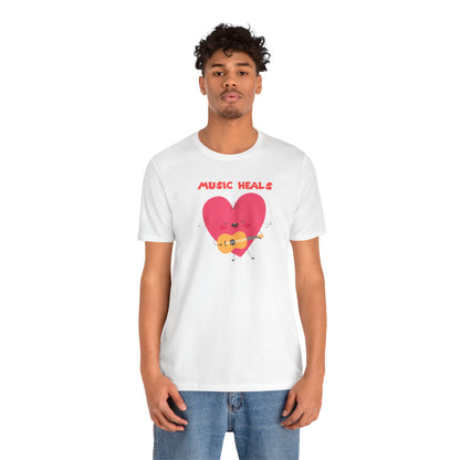 MUSIC HEALS Unisex Tee - Express Delivery Available - Gift Idea