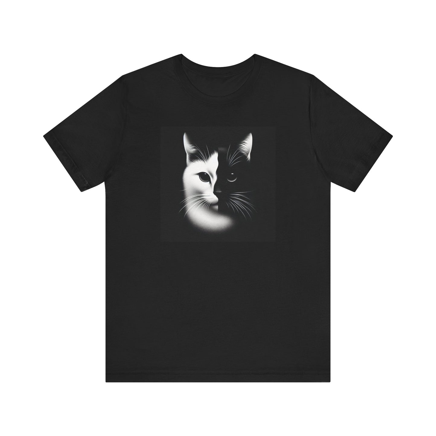 Camiseta de gato con diseño en blanco y negro de entrega exprés