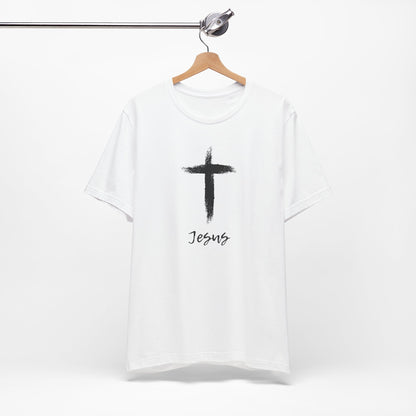 Faith Inspired Unisex Short Sleeve Tee - 'Jesus' Cross Design