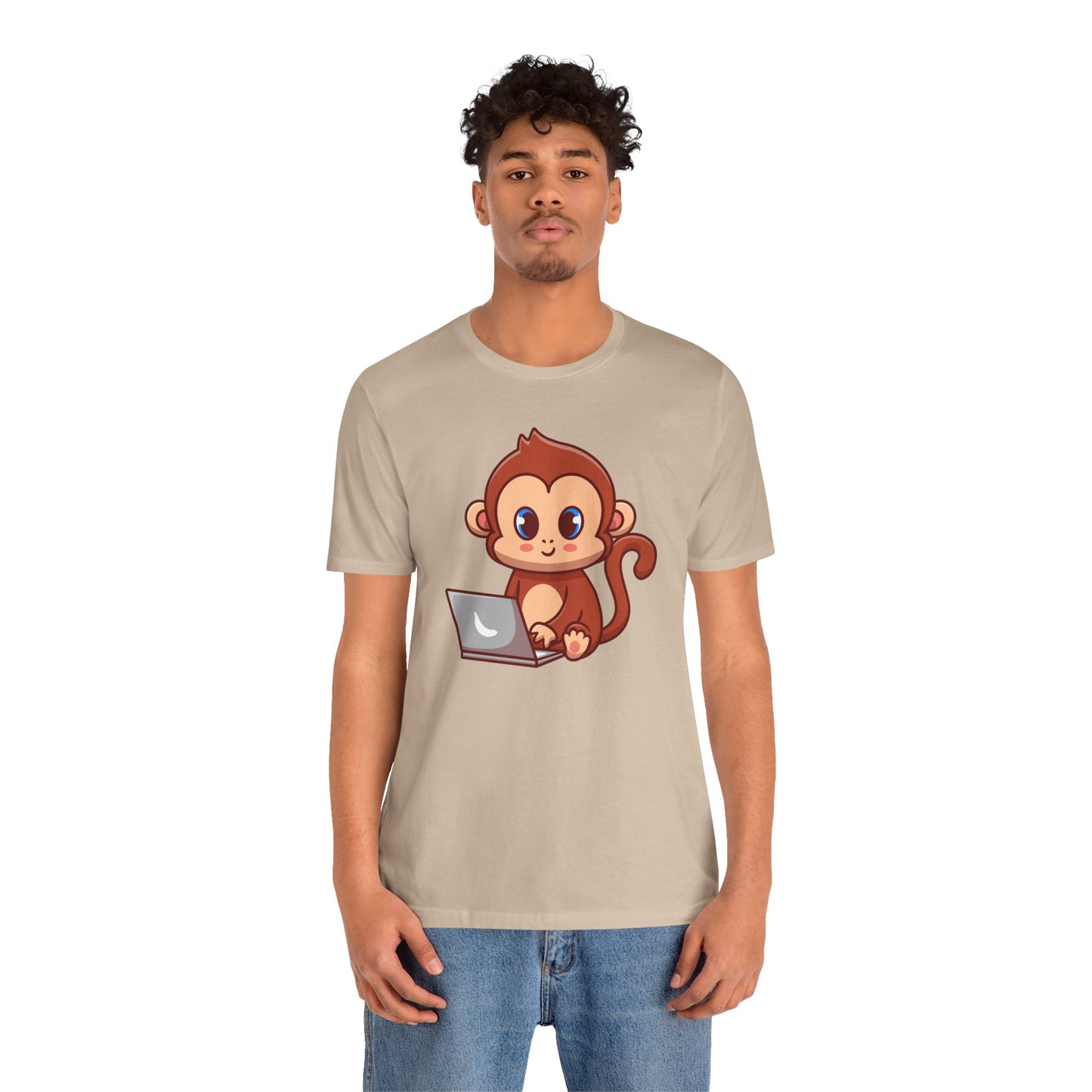 Unisex Tee MONKEY LAPTOP Express Delivery available