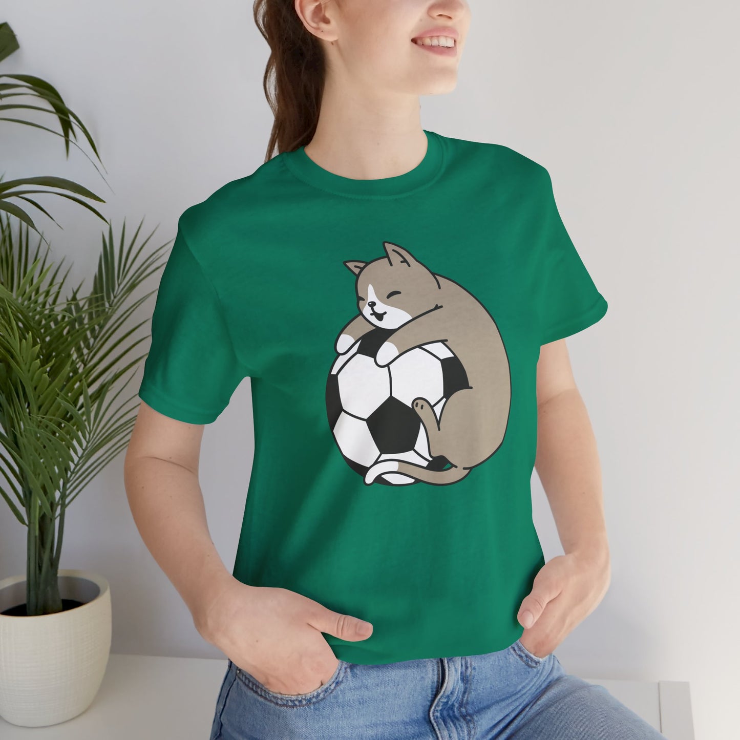 T-shirt de football Cat Hug