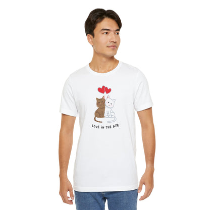 Cute Cat Love Graphic Tee - Perfect for Animal Lovers