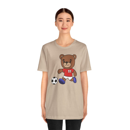 Football Teddy Bear Tee - Unisex Jersey