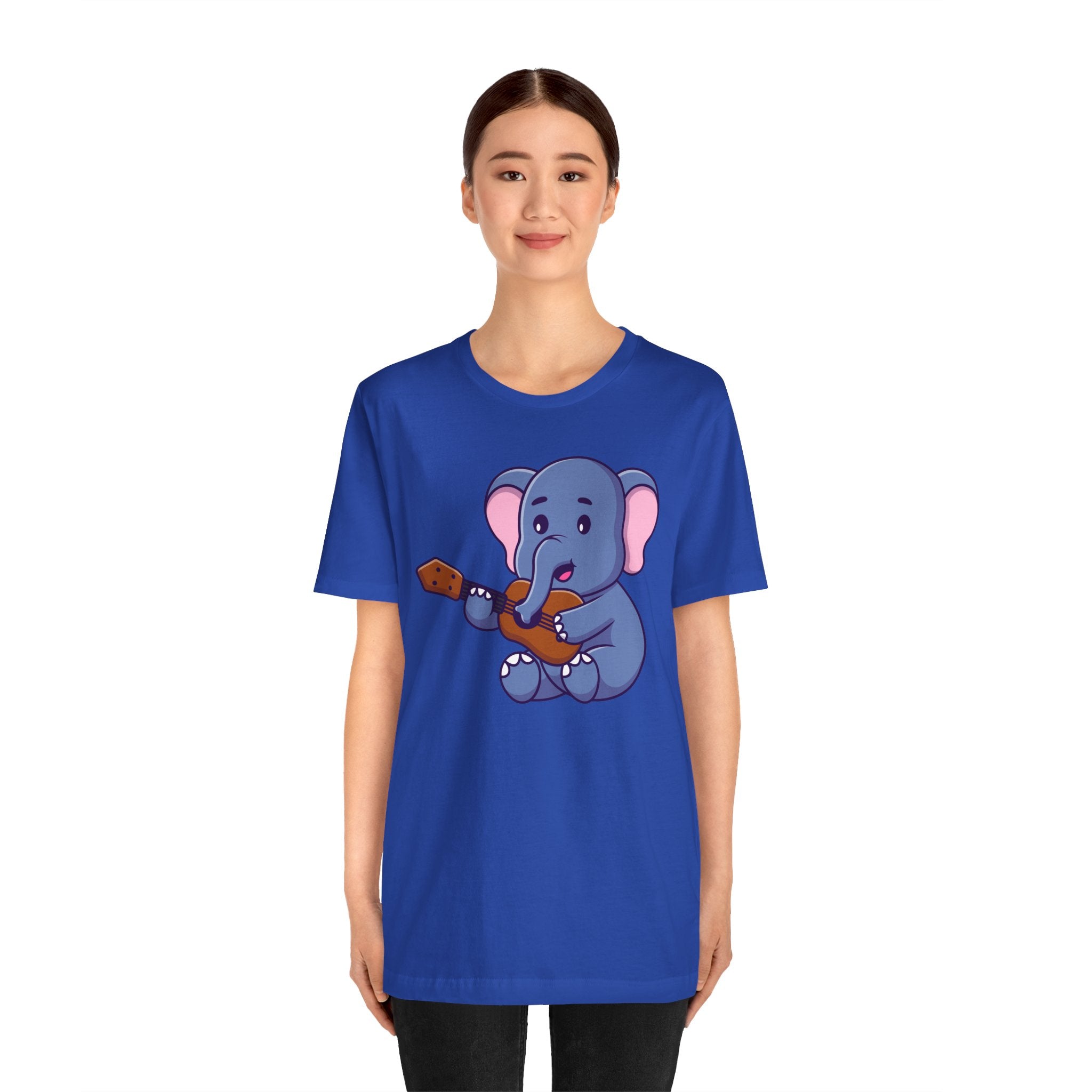 Cartoon Elephant Guitar Unisex Tee - Express Delivery Available