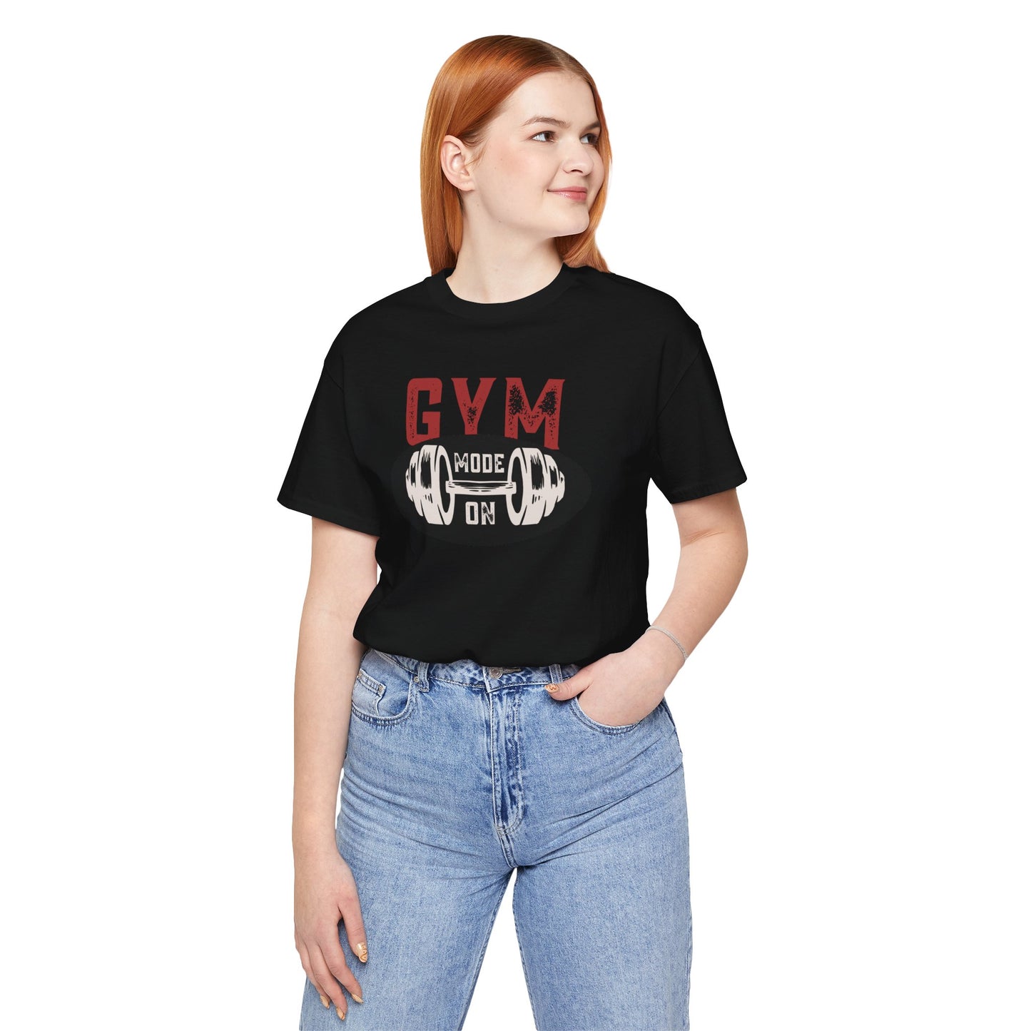 Gym Mode On Unisex Jersey Short Sleeve Tee - Workout Motivational Tee