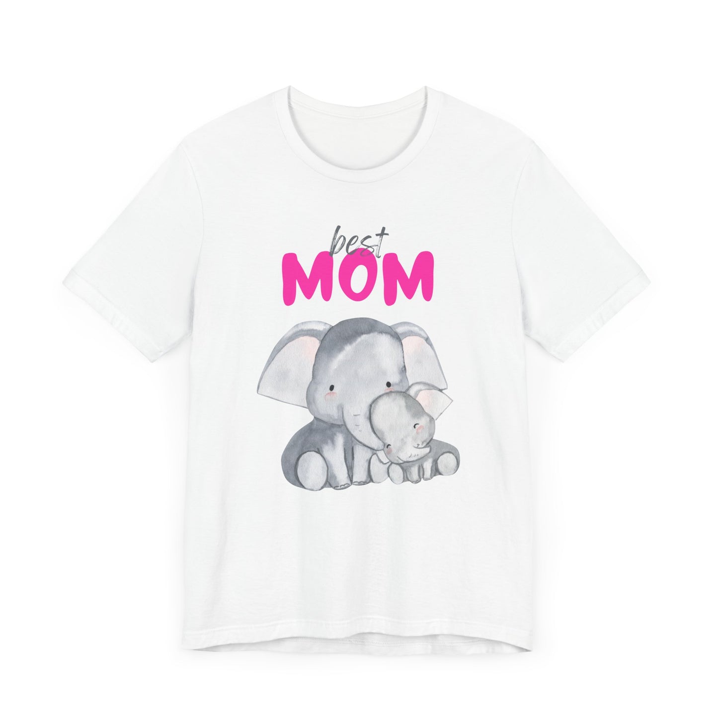 Cute Elephant Best Mom Jersey Tee