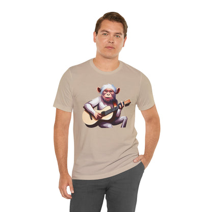 Unisex Tee Monkey Playing Guitar Express Delivery Gift