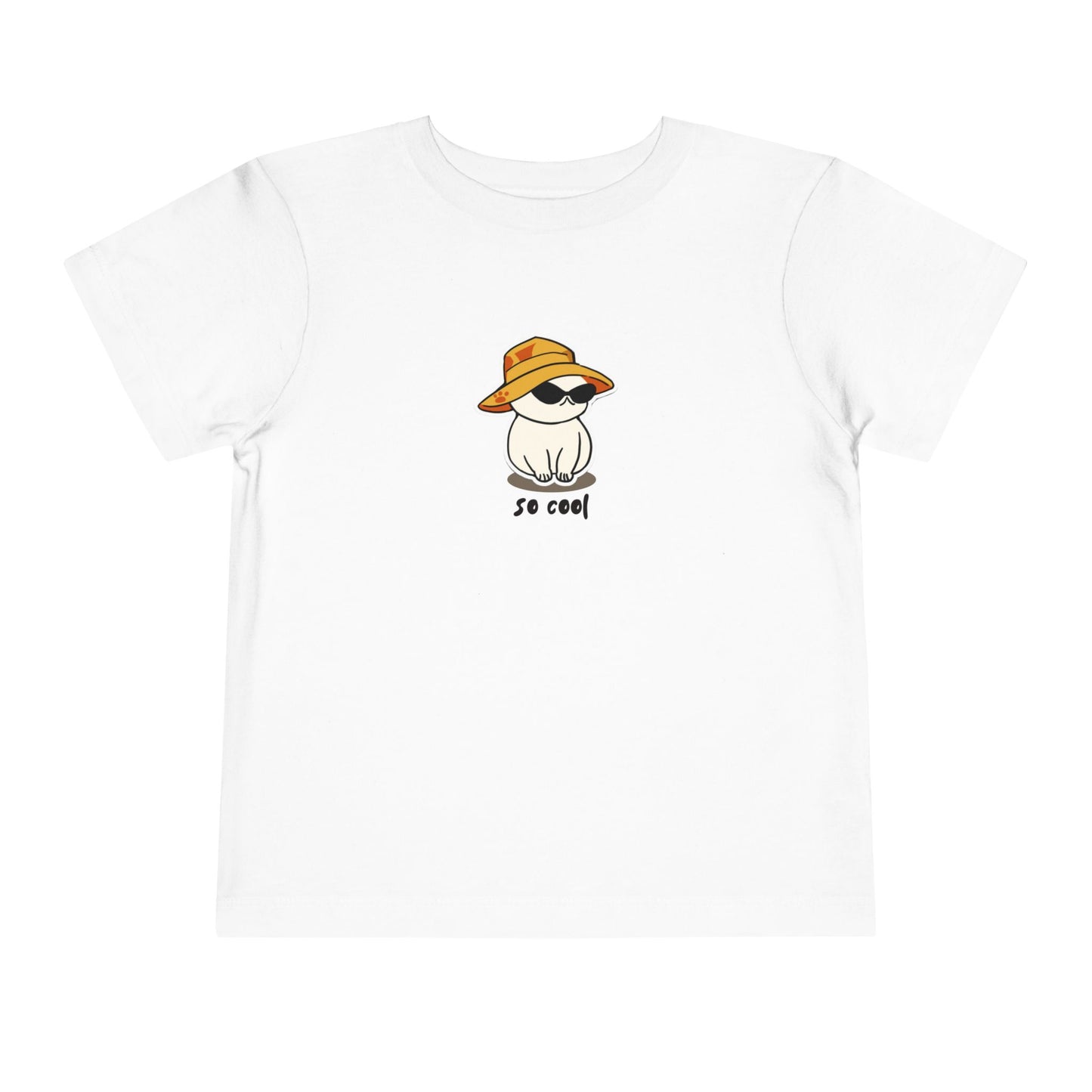 Cool Cat Toddler Short Sleeve Tee - Fun Summer Shirt for Kids