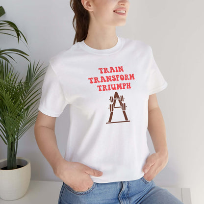 Express Delivery Unisex Tee TRAIN TRANSFORM TRIUMPH