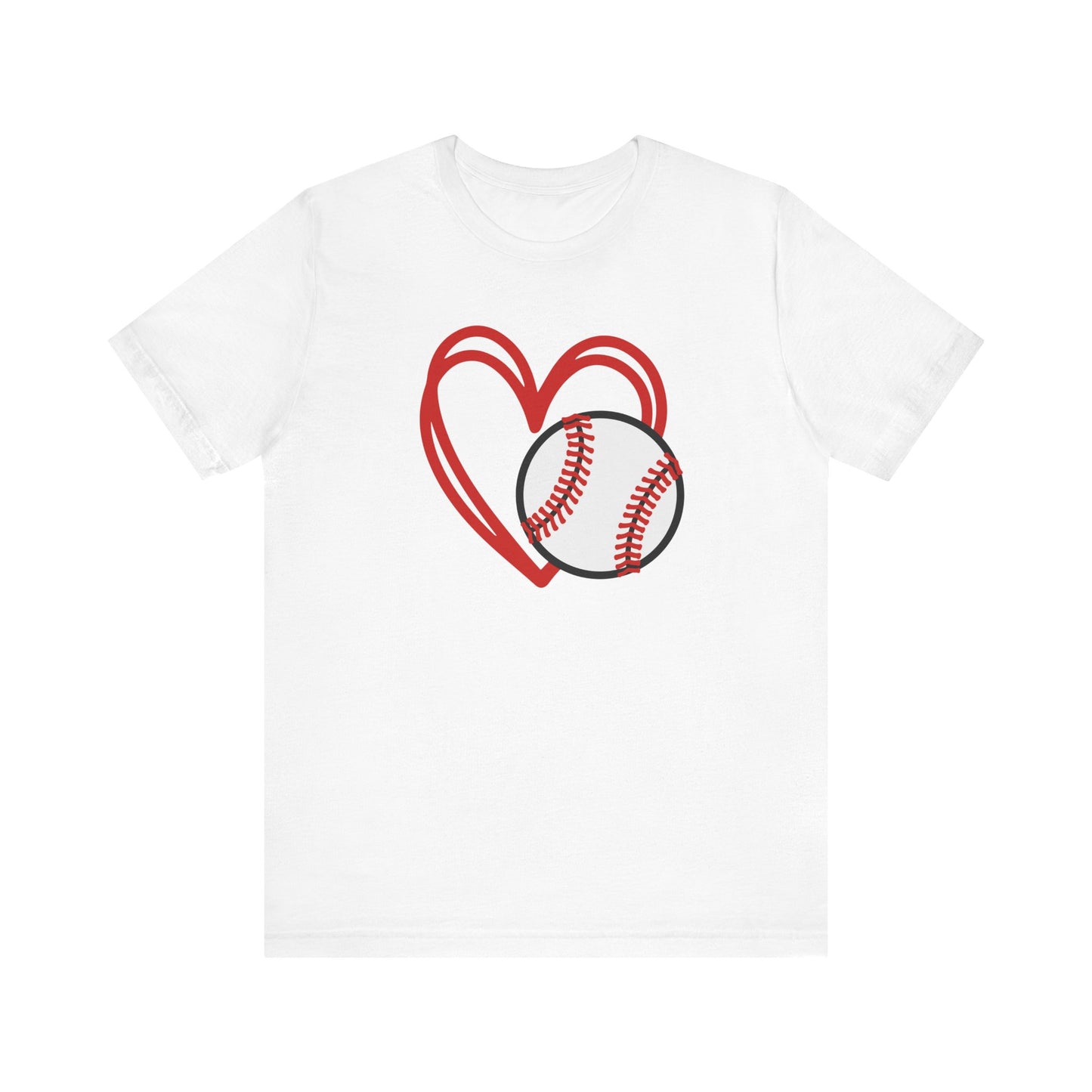 Unisex Jersey Short Sleeve Tee Express Delivery available BASEBALL HEART LOVE