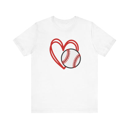 Unisex Jersey Short Sleeve Tee Express Delivery available BASEBALL HEART LOVE