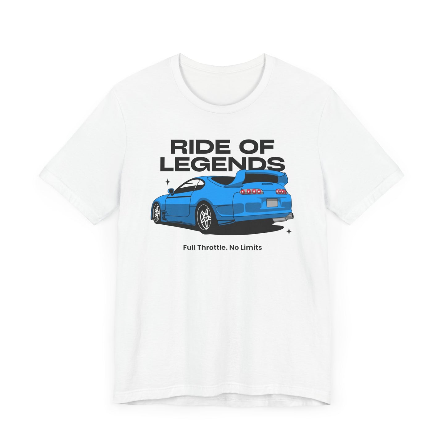 Ride of Legends Unisex Jersey Tee - Full Throttle Car Graphic