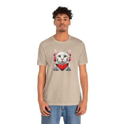 Cat Headphone Music Unisex Tee